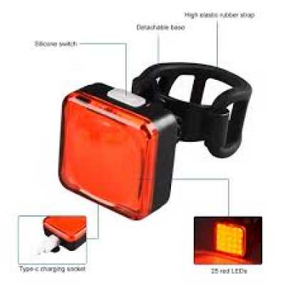 Задний велосипедный фонарь MY-2107-25LED USB
